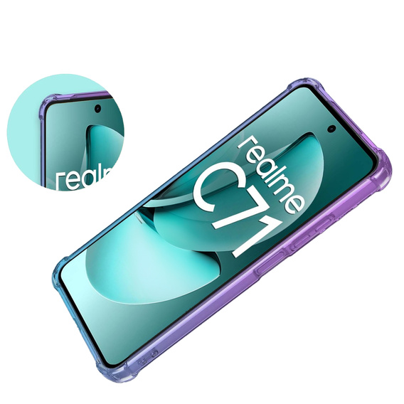 Case for Realme C71, Gradient Dropproof, Purple / blue