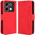 Flip case for Infinix Zero 30 5G, Card Slot, red