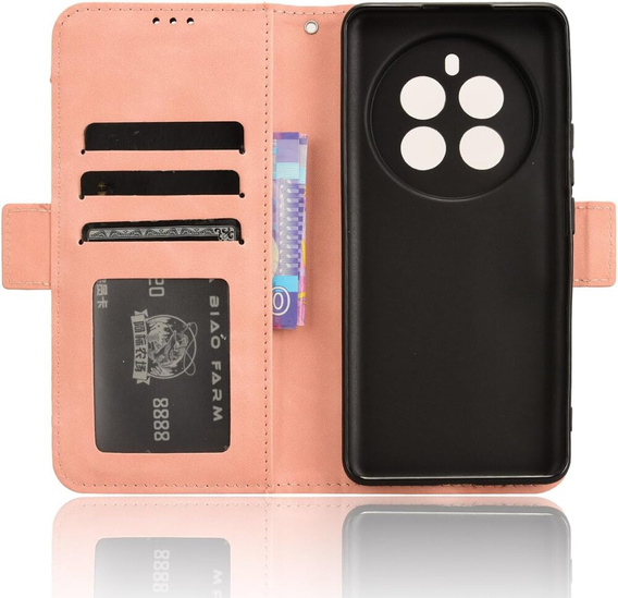 Flip case for Realme 12+ Plus 5G, Card Slot, pink