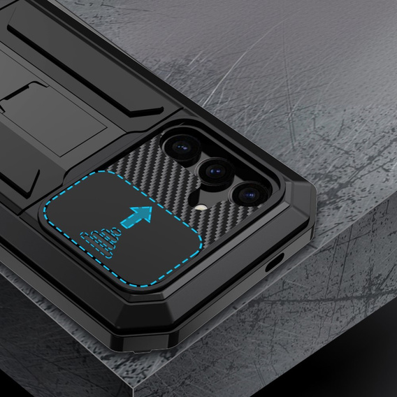 Armored case for Samsung Galaxy S25, R-JUST, black