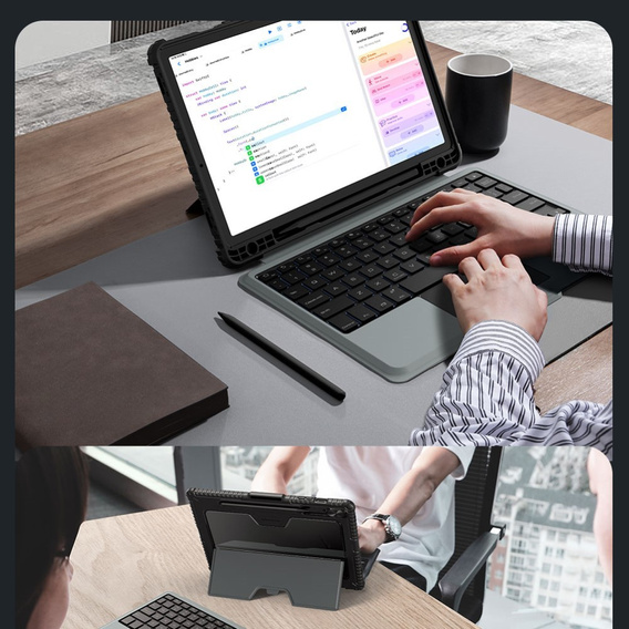 Case + keyboard Galaxy Tab S9, NILLKIN Bumper Pen Slot, black