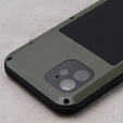 Love Mei Case for iPhone 12, armored with glass, green