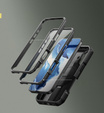 Armored case for iPhone 16, Dexnor CamProtect MagSafe, black (Two frames)