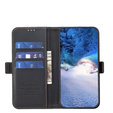 Flip case for Samsung Galaxy A15, BINFEN Wallet, black + 9H glass