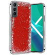 Case for Samsung Galaxy S21, Glittery, red