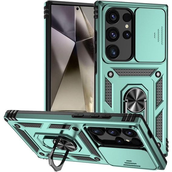 Case for Samsung Galaxy S24 Ultra, CamShield Slide, green