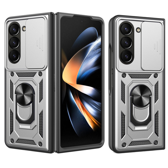 Case for Samsung Galaxy Z Fold5 5G, CamShield Slide, silver