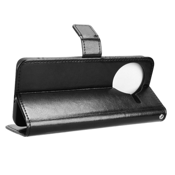 Flip case for Xiaomi Poco F7 Pro, Crazy Horse Wallet, black