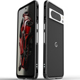 Case for Google Pixel 8 Pro, Armor Bumper, with lens cover, black / silver
