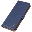 KHAZNEH RFID case for OnePlus 12R, Litchi Texture, blue
