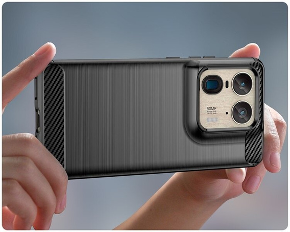 Case for Motorola Edge 50 Ultra, Carbon, black