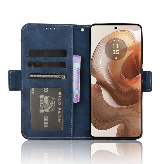 Flip case for Motorola Edge 50 Ultra, Card Slot, dark blue