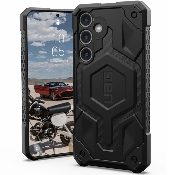Urban Armor Gear Case for Galaxy S24, Monarch Pro MagSafe, black