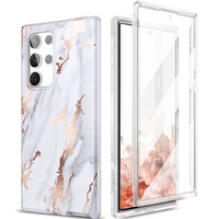 Case for Samsung Galaxy S22 Ultra, Suritch Full Body Marble, white