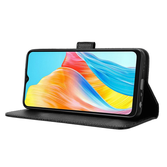 Flip case for Oppo A38 4G / Oppo A18 4G, Wallet Smart Magnet, black