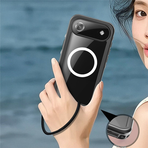 Case for iPhone Air, Waterproof IP68, SHELLBOX MagSafe, black