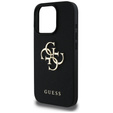 GUESS Grained Big 4G and Classic Logo case for iPhone 16 Pro