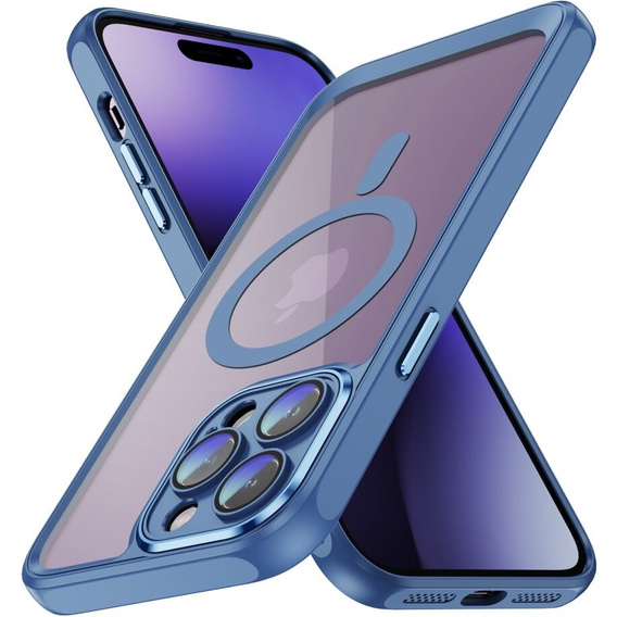 Case for iPhone 15 Pro, ERBORD Impact Guard, MagSafe, blue