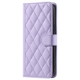 Flip case for Samsung Galaxy S25 FE, Rhombus Crossbody Leather, purple