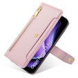 Flip case for Oppo Reno 13 Pro, Wallet Zipper Pocket, pink