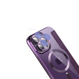 Flip case for iPhone 14 Pro Max, RFID Wallet MagSafe CamShield, purple