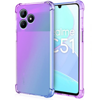 Case for Realme C51, Gradient Dropproof, Purple / blue