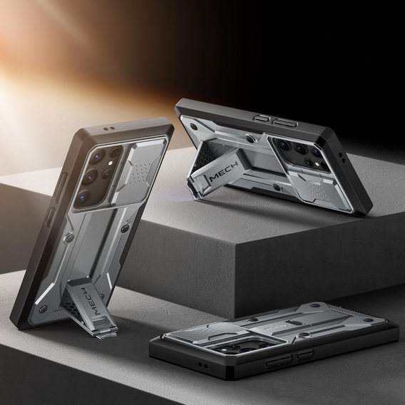 Case for Samsung Galaxy S24 Ultra, Tongate MECH Series Clip, grey