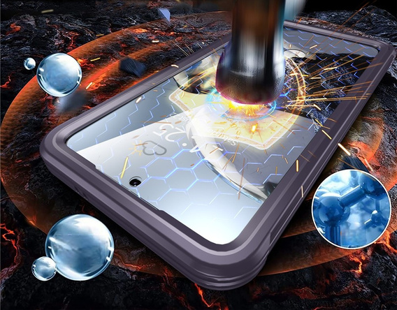 Case for Samsung Galaxy S25 FE, Shockproof, with glass, for MagSafe, purple