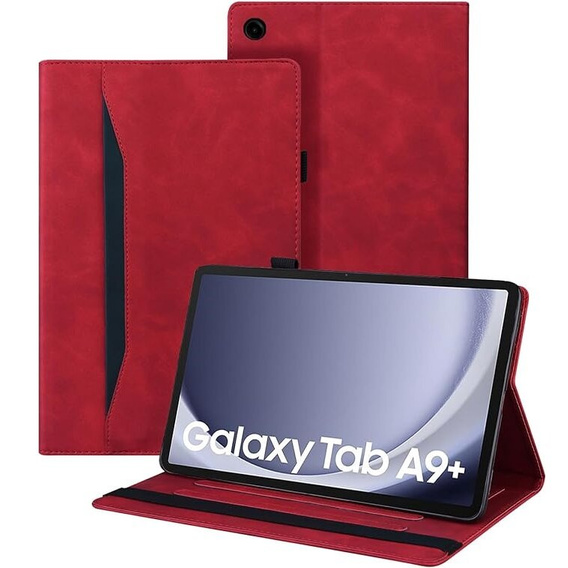 Case for Samsung Galaxy Tab A9+, Classic, with space for stylus, red