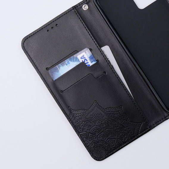 Flip case for Motorola Moto G54 5G, Mandala, black
