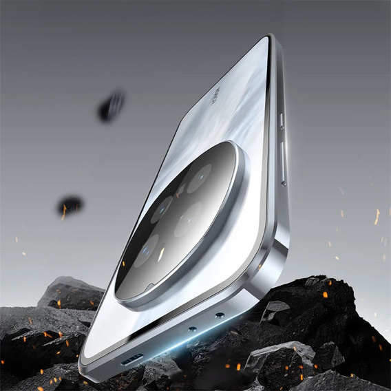 Case for Honor Magic 7 Pro, Magnetic Dual Glass, silver