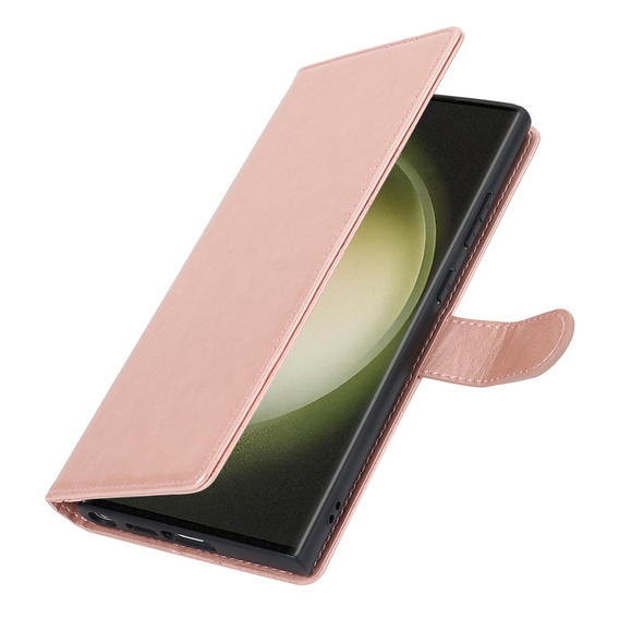 Flap case for Samsung Galaxy S23 Ultra, Wallet, for MagSafe, pink rose gold
