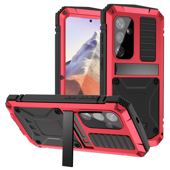 Armored case for Samsung Galaxy S25, R-JUST, red