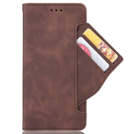 Flip case for Honor 70 5G, Card Slot, brown