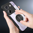Case for Xiaomi Poco M7 Pro 5G, with magnetic sheet, transparent / black