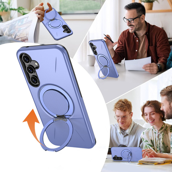 MagSafe case with stand for Samsung Galaxy A37 5G, purple