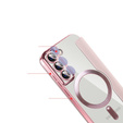 Flip case for Samsung Galaxy S22 5G, RFID Wallet MagSafe CamShield, pink