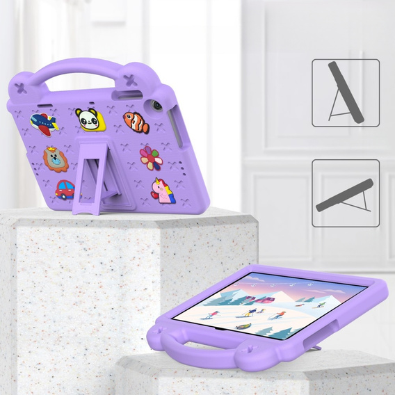 Children's case for Lenovo Tab M10 10.1 Gen 3 TB-328FU/TB-328XU, Cute Patterns, with stand, purple
