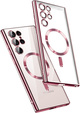 Case for Samsung Galaxy S25 Ultra, Electro MagSafe, pink rose gold + Screen Glass