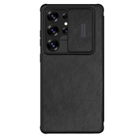 NILLKIN flip case for Samsung Galaxy S25 Ultra, CamShield Qin Pro, leather, black