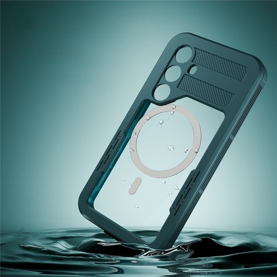 Waterproof case for Samsung Galaxy S24, Redpepper, for MagSafe, blue