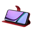 Flip case for Realme C67, Leather Wallet, red