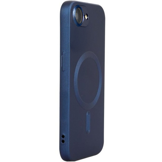 Case for iPhone 16E, ColorMag, for MagSafe, dark blue + 9H tempered glass