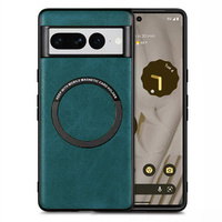 Case for Google Pixel 7 Pro 5G, Leather Hybrid MagSafe, green