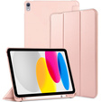 Case for iPad 10.9 2022 10 Gen, Smart Pencil, with space for stylus, pink