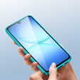 Case for Samsung Galaxy A17 5G, Magnetic Dual Glass, transparent with blue sides