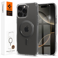 Spigen MagSafe Case for iPhone 16 Pro Max, Ultra Hybrid, transparent + 9H Tempered Glass
