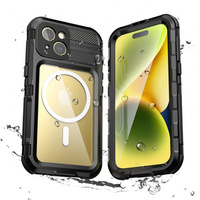 IP68 Waterproof Case for iPhone 15, SHELLBOX MagSafe, black