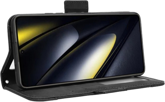 Flip case for Xiaomi Poco F6, Card Slot, black