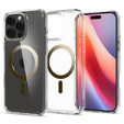 Spigen MagSafe Case for iPhone 16 Pro Max, Ultra Hybrid, transparent / gold + 9H Tempered Glass